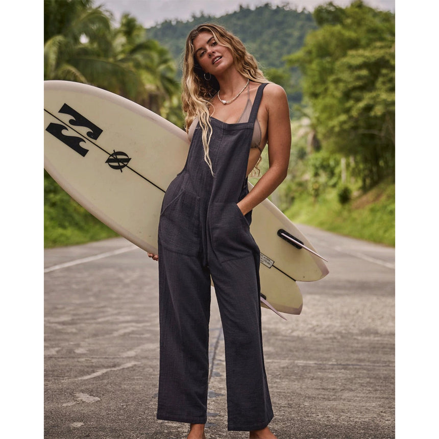 Billabong Billabong Women's Pacific Time Jumpsuit - Black Sands Black Sands XS Womens Rompers