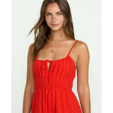 Billabong Billabong Women's Red Aloha Maxi Dress - Red Aloha Red Aloha S Womens Fabric Skirts