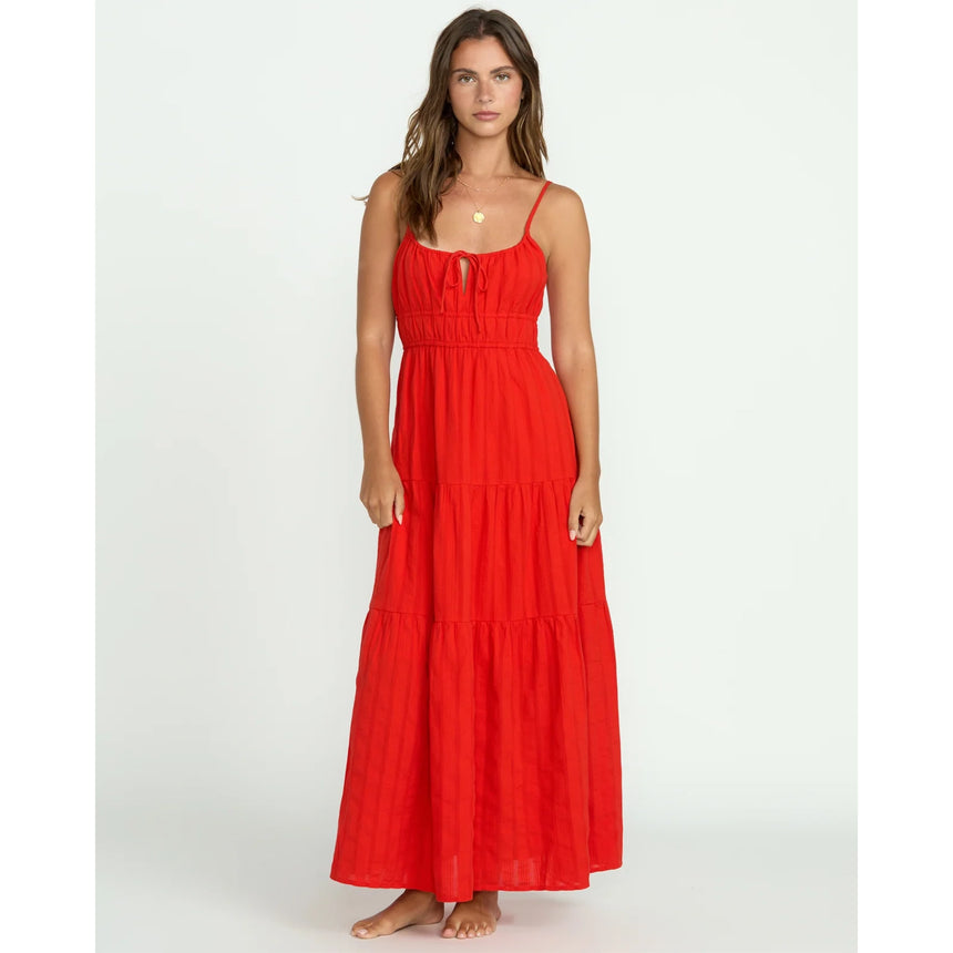 Billabong Billabong Women's Red Aloha Maxi Dress - Red Aloha Red Aloha S Womens Fabric Skirts