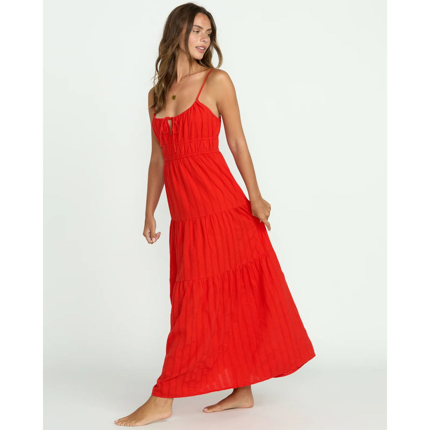 Billabong Billabong Women's Red Aloha Maxi Dress - Red Aloha Red Aloha S Womens Fabric Skirts