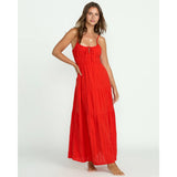 Billabong Billabong Women's Red Aloha Maxi Dress - Red Aloha Red Aloha S Womens Fabric Skirts