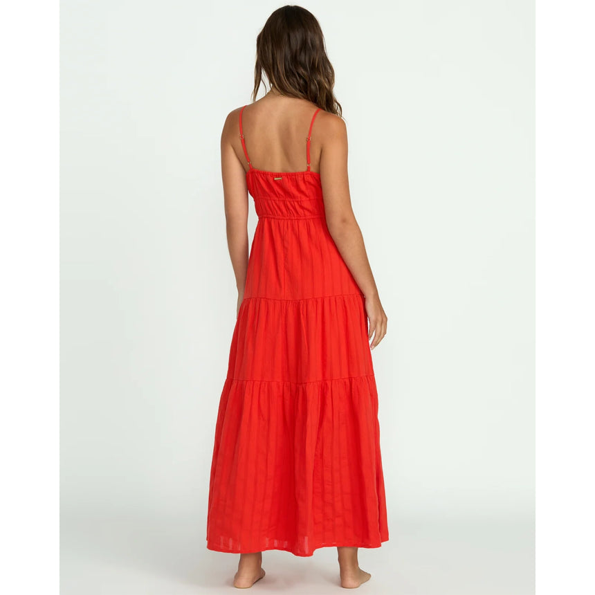 Billabong Billabong Women's Red Aloha Maxi Dress - Red Aloha Red Aloha S Womens Fabric Skirts