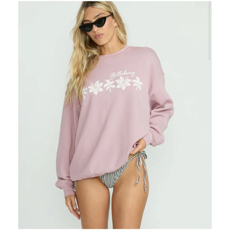 Billabong Billabong Women's Ride In Crew Fleece - Haze Haze XS Womens Pull Over Hoodies
