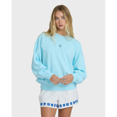 Billabong Billabong Women's Sainbel Kendal Crew Fleece Pool Blue S Womens Pull Over Hoodies