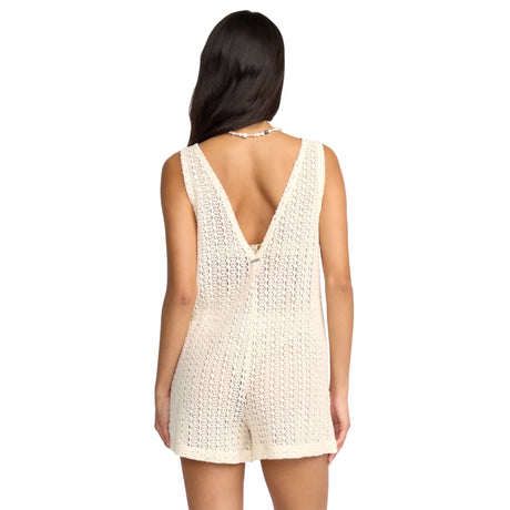 Billabong Billabong Women's Steller Time Knit Romper - White Cap White Cap XS Womens Rompers