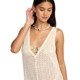 Billabong Billabong Women's Steller Time Knit Romper - White Cap White Cap XS Womens Rompers