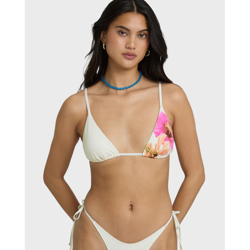 Billabong Billabong Women's Sunny Shore Tall Slide Triangle Top Salt Crystal S Womens Bikini Tops
