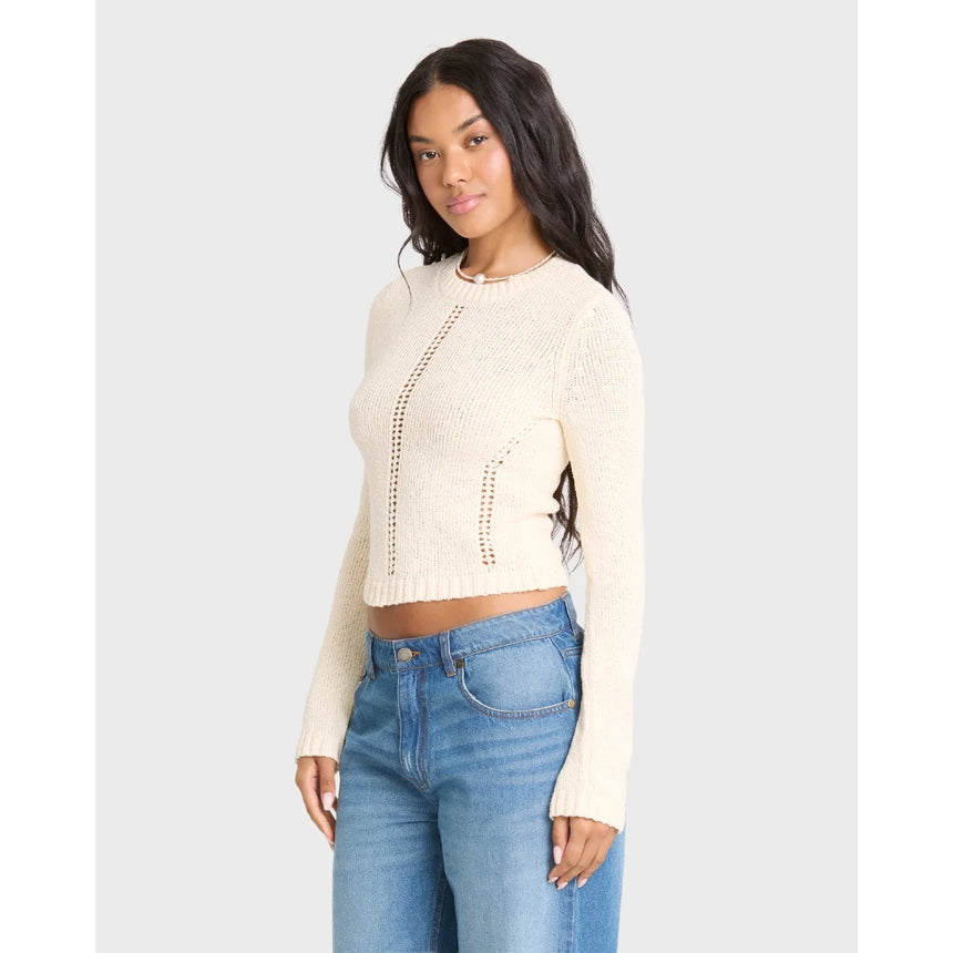 Billabong Billabong Women's Sweet Clare Sweater - White Cap White Cap S Womens Pull Over Hoodies