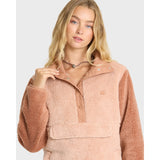 Billabong Billabong Women's Switchback Sherpa Half Snap Pullover - Sugar Almond Sugar Almond XS Womens Zip Up Hoodies
