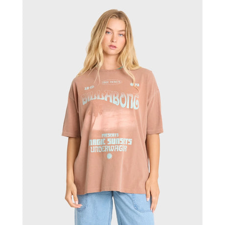 Billabong Billabong Women's Take A Tour Short Sleeve Tee - Sugar Almond Sugar Almond XS Womens T-Shirts