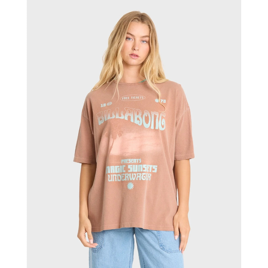 Billabong Billabong Women's Take A Tour Short Sleeve Tee - Sugar Almond Sugar Almond XS Womens T-Shirts