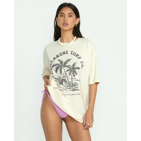 Billabong Billabong Women's This Is Tropical Short Sleeve Tee - White Cap White Cap XS Womens T-Shirts