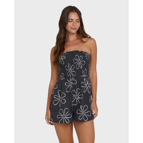 Billabong Billabong Women's Vacay All Day Printed Romper - Black Sands Black Sands XS Womens Rompers