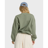 Billabong Billabong Women's Vibes Kendal Crew Fleece - Army Green Army Green XS Womens Pull Over Hoodies