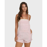 Billabong Billabong Women's Wild Pursuit Yarn-Dyed Overalls - Rosewater Rosewater XS Womens Rompers