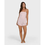 Billabong Billabong Women's Wild Pursuit Yarn-Dyed Overalls - Rosewater Rosewater XS Womens Rompers