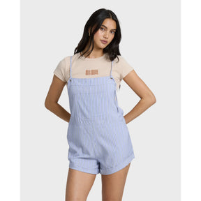 Billabong Billabong Women's Wild Pursuit Yarn-Dyed Overalls - Twilight Blue Twilight Blue XS Womens Rompers