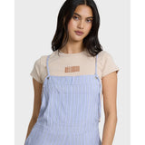 Billabong Billabong Women's Wild Pursuit Yarn-Dyed Overalls - Twilight Blue Twilight Blue XS Womens Rompers