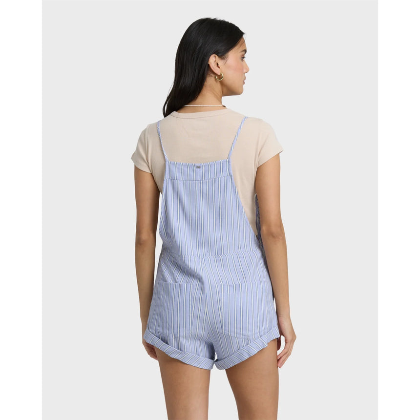 Billabong Billabong Women's Wild Pursuit Yarn-Dyed Overalls - Twilight Blue Twilight Blue XS Womens Rompers