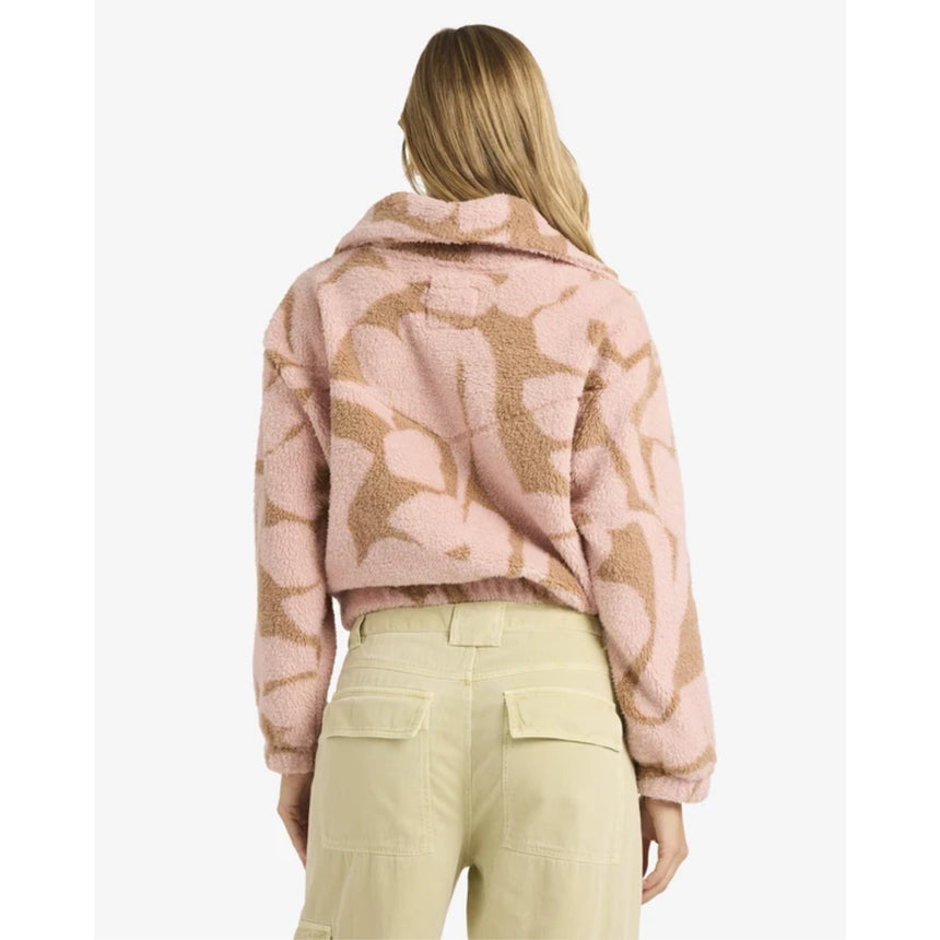 Billabong Billabong Womens Barra Half Zip Pullover - Rose Brown Rose Brown XS Womens Pull Over Hoodies