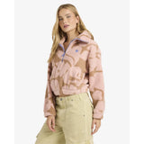 Billabong Billabong Womens Barra Half Zip Pullover - Rose Brown Rose Brown XS Womens Pull Over Hoodies