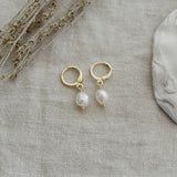 Glee Bellamy Hoops - White Pearl