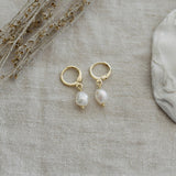 Glee Bellamy Hoops - White Pearl