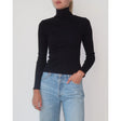 Brunette Brunette Ribbed LS Turtle Neck Black XS/S Womens Long Sleeve Shirts