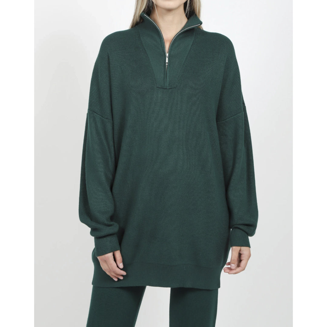 Brunette Brunette NYBF Crew 1/2 Zip Almond Milk S/M Womens Pull Over Hoodies