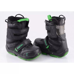 Burton Burton - Kids' Progression XS Snowboard Boots - Black/Green Black/Green 12C Youth Boys Snowboard Boots 7T to 13T and 1 to 6 US size