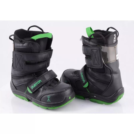 Burton Burton - Kids' Progression XS Snowboard Boots - Black/Green Black/Green 12C Youth Boys Snowboard Boots 7T to 13T and 1 to 6 US size