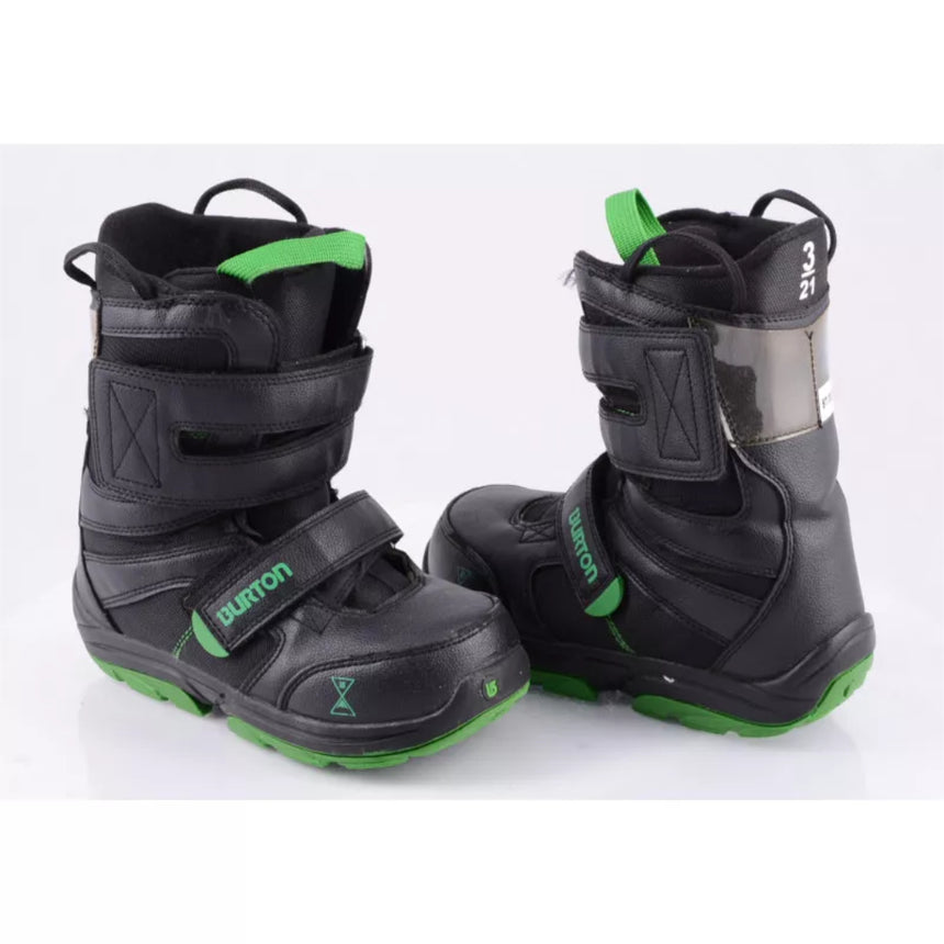 Burton Burton - Kids' Progression XS Snowboard Boots - Black/Green Black/Green 12C Youth Boys Snowboard Boots 7T to 13T and 1 to 6 US size