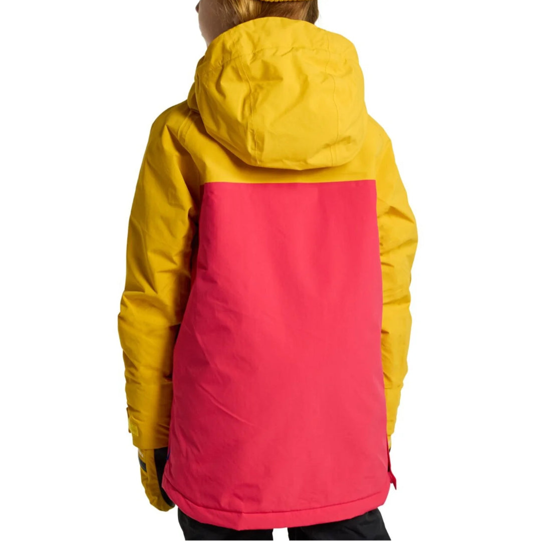 BURTON スノーボードジャケット M イエロー/ピンク Burton Kids' Frostner 2L Anorak Jacket - Goldenrod/Azalea Pink