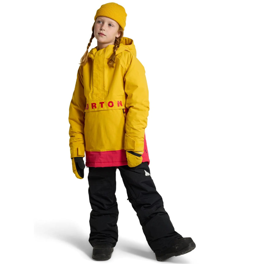 Burton Burton Kids' Frostner 2L Anorak Jacket - Goldenrod/Azalea Pink Goldenrod/Azalea Pink M Youth Girls Snowboard Jacket