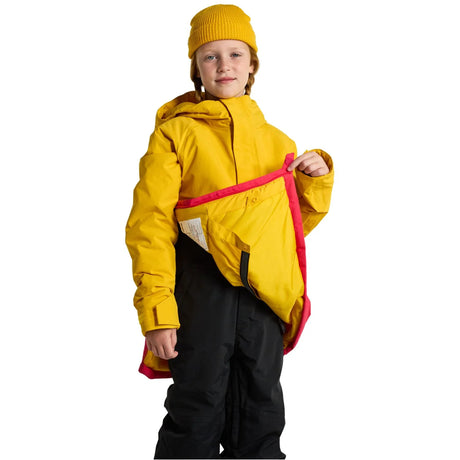 Burton Burton Kids' Frostner 2L Anorak Jacket - Goldenrod/Azalea Pink Goldenrod/Azalea Pink M Youth Girls Snowboard Jacket