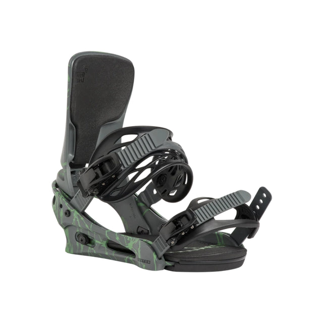 Burton Burton Men's Cartel Snowboard Bindings - Gray/Green Voltage Gray/Green Voltage M Mens Snowboard Bindings