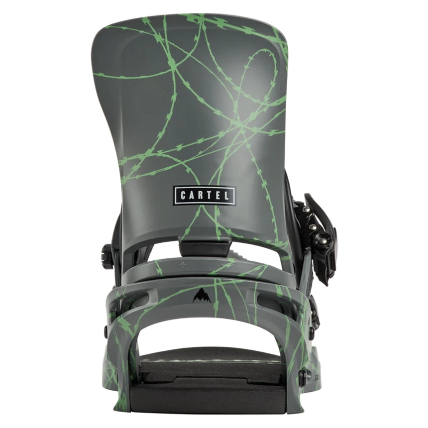 Burton Burton Men's Cartel Snowboard Bindings - Gray/Green Voltage Gray/Green Voltage M Mens Snowboard Bindings
