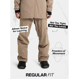 Burton Men's Reserve Gore Tex 2L Bib Snowpants-Fiesta Red/Gray Cloud