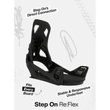 Burton Burton Men's Step On® X Re:Flex Bindings Black M Mens Snowboard Bindings