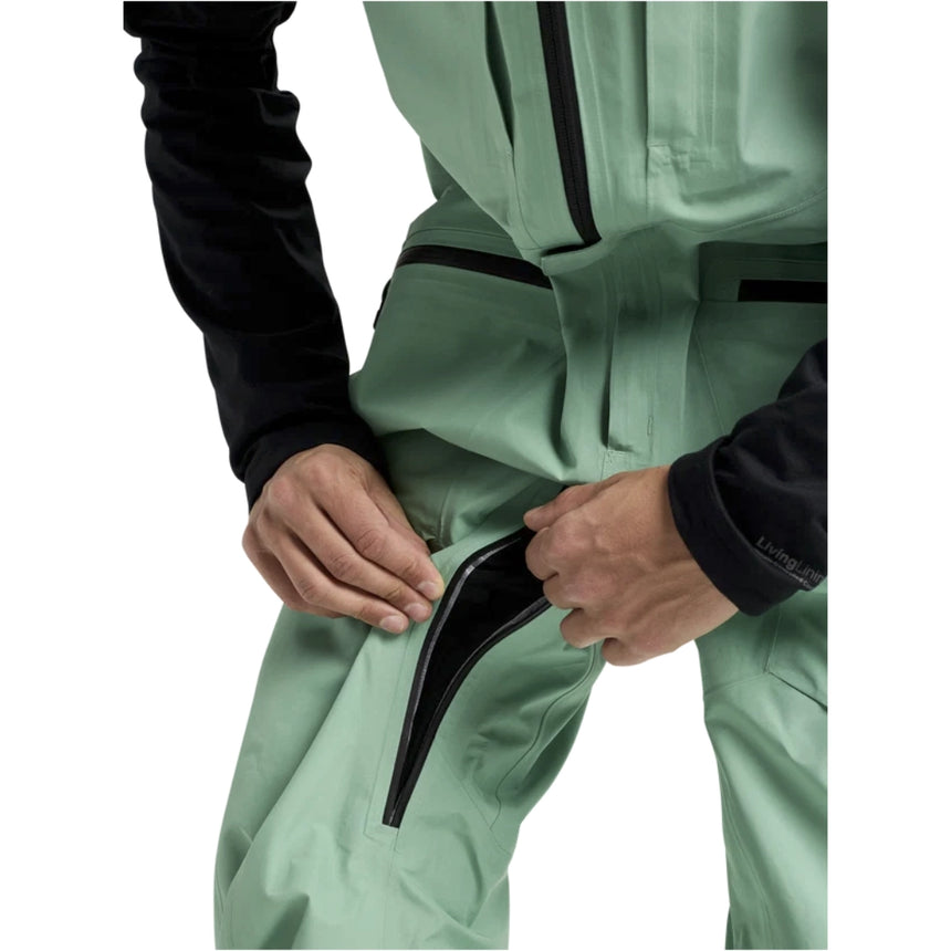 Burton Burton Men's [ak] Freebird GORE-TEX 3L Stretch Bib Pants - Soft Sage Soft Sage XL Mens Gore-Tex Snowboard Pants