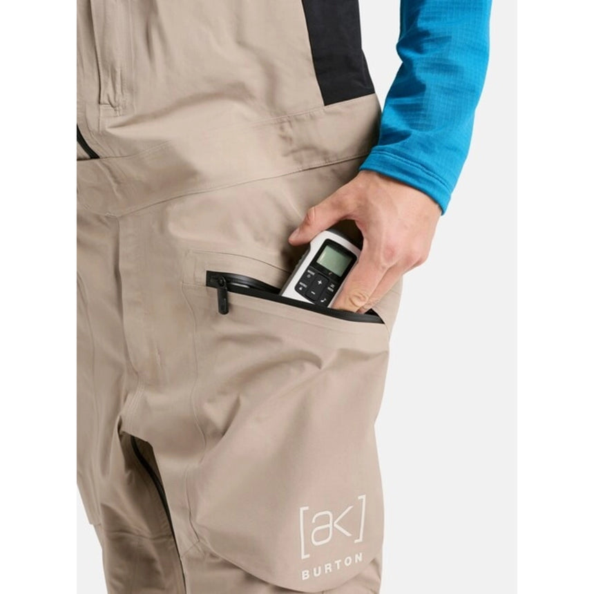 Burton Burton Men's [ak] Freebird GORE-TEX 3L Stretch Bib Pants - Summit Taupe Summit Taupe XS Mens Gore-Tex Snowboard Pants