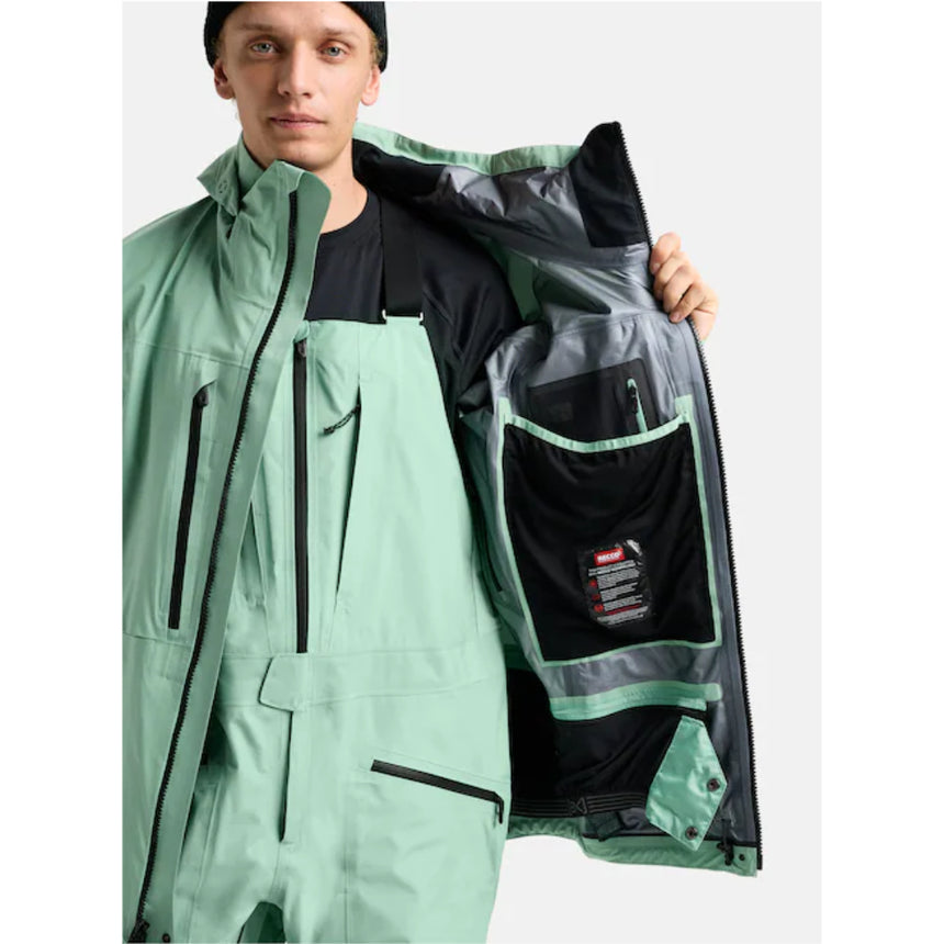 Burton Burton Men's [ak] Hover GORE‑TEX C-Knit 3L Stretch Jacket - Soft Sage Soft Sage L Mens Gore-Tex Jackets