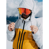 Burton Men's [ak] Swash GORE‑TEX 2L Jacket - Gray Cloud/Golden Rod/Deep Emerald