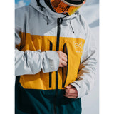 Burton Men's [ak] Swash GORE‑TEX 2L Jacket - Gray Cloud/Golden Rod/Deep Emerald