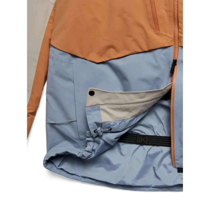 Burton Burton Men's [ak] Swash Synthetic Insulated GORE-TEX® 2L Jacket - Chinchilla Gray / Goldfish Orange / Airstream Blue Chinchilla Gray / Goldfish Orange / Airstream Blue S Mens Gore-Tex Jackets