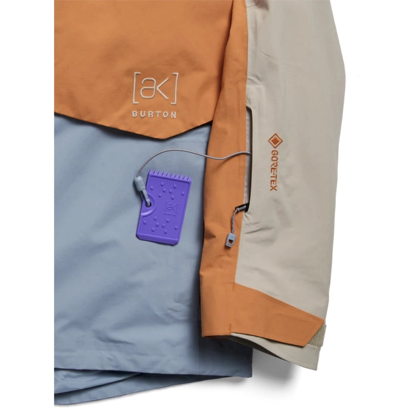 Burton Burton Men's [ak] Swash Synthetic Insulated GORE-TEX® 2L Jacket - Chinchilla Gray / Goldfish Orange / Airstream Blue Chinchilla Gray / Goldfish Orange / Airstream Blue S Mens Gore-Tex Jackets