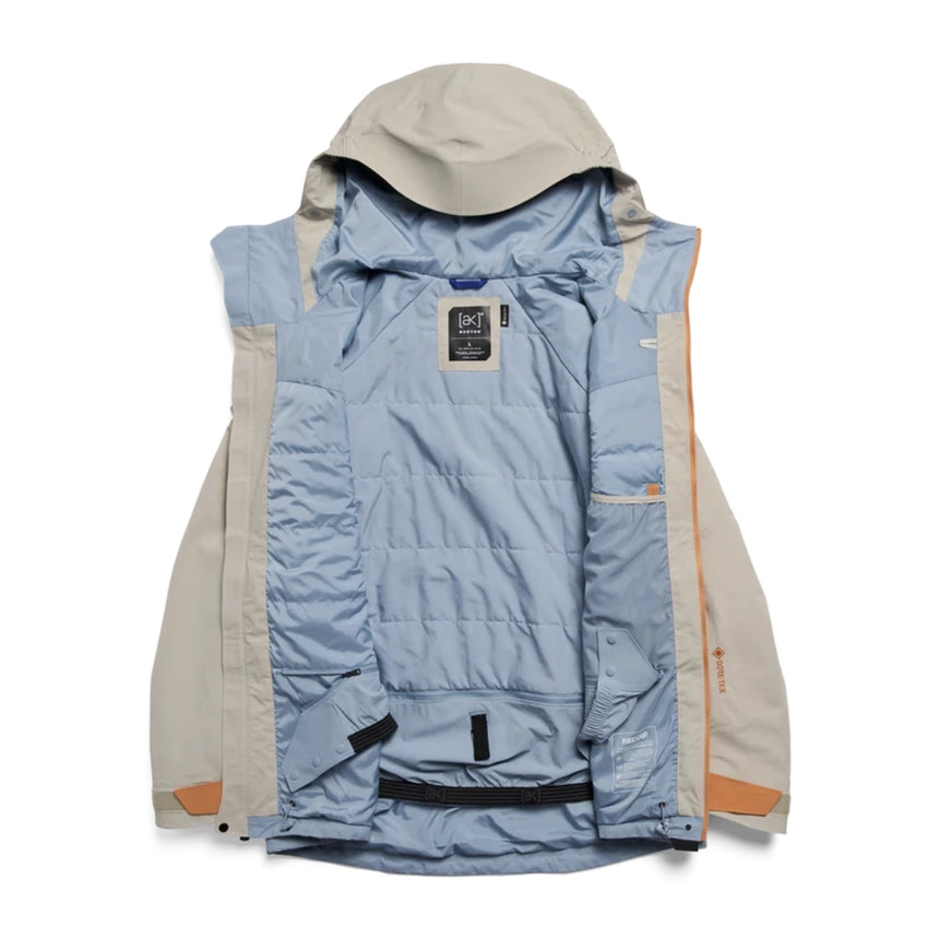 Burton Burton Men's [ak] Swash Synthetic Insulated GORE-TEX® 2L Jacket - Chinchilla Gray / Goldfish Orange / Airstream Blue Chinchilla Gray / Goldfish Orange / Airstream Blue S Mens Gore-Tex Jackets