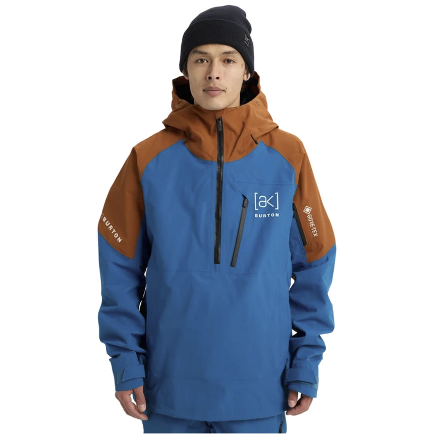 Burton Burton Men's [ak] Velocity GORE-TEX 2L Anorak Jacket - Blue Teal / Chestnut Brown Blue Teal / Chestnut Brown L Mens Gore-Tex Jackets