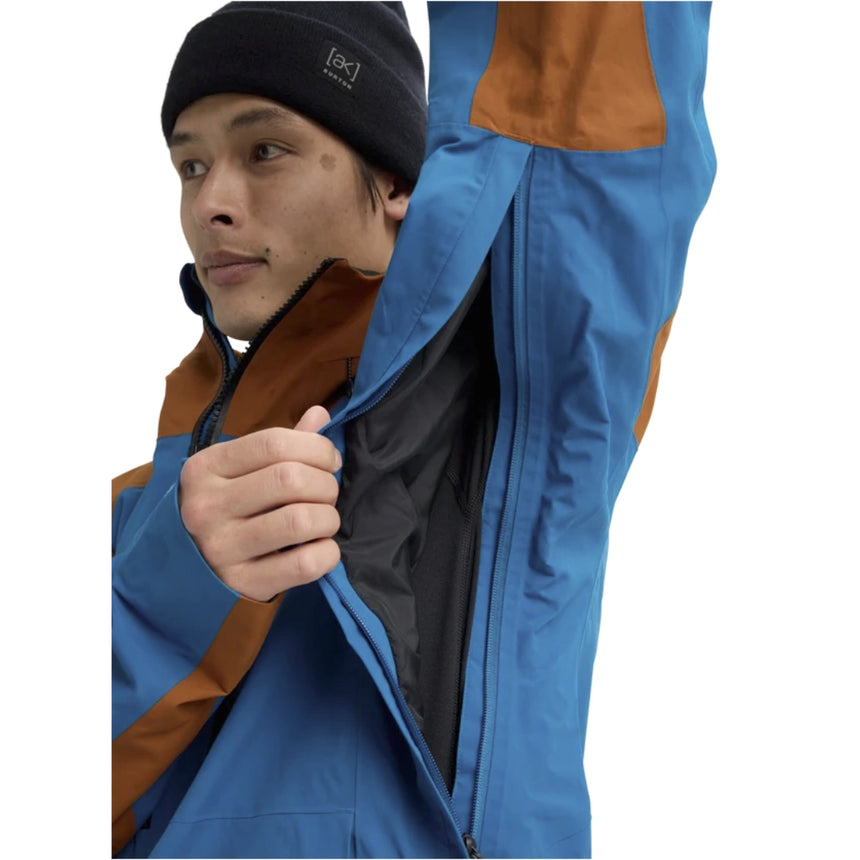 Burton Burton Men's [ak] Velocity GORE-TEX 2L Anorak Jacket - Blue Teal / Chestnut Brown Blue Teal / Chestnut Brown L Mens Gore-Tex Jackets