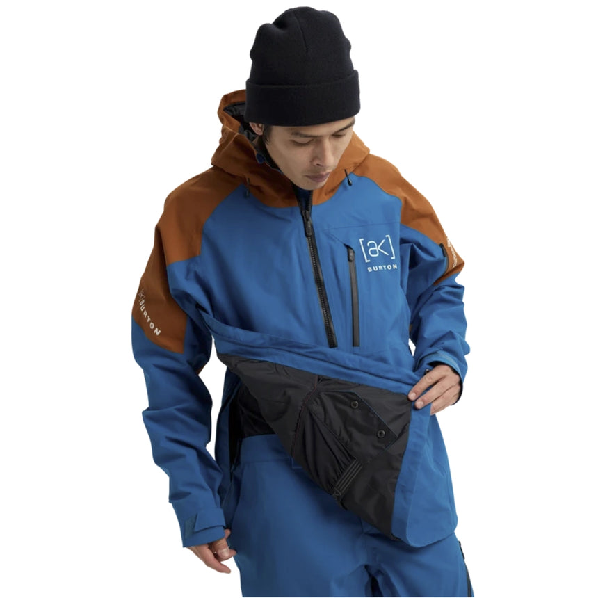 Burton Burton Men's [ak] Velocity GORE-TEX 2L Anorak Jacket - Blue Teal / Chestnut Brown Blue Teal / Chestnut Brown L Mens Gore-Tex Jackets